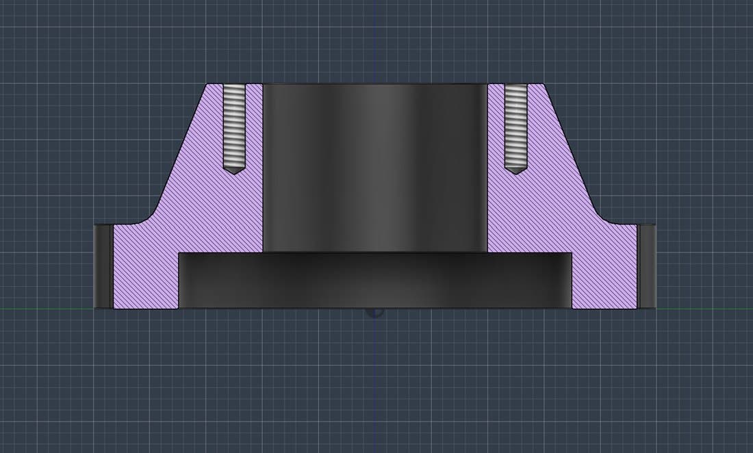A wall-to-floor fillet formed by the tool nose radius
